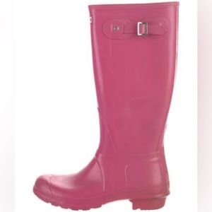 Pink Tall Hunter Rain Boots women’s size 7 US